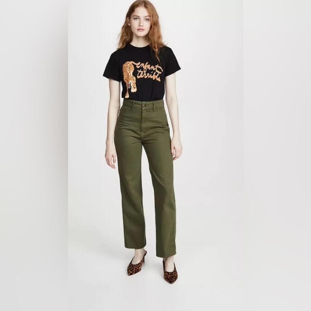 Reformation Marine Jean - Khaki Green - 0